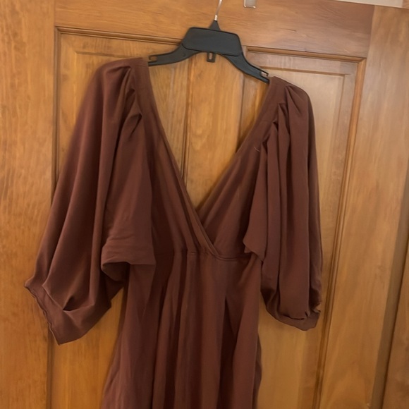 Free People - Brown “Lotta Love” jumpsuit sz Large - Intimately line - Picture 4 of 7
